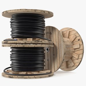 3D Stack of Cable Reels model