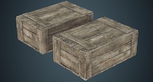 wooden box 4b 3D model