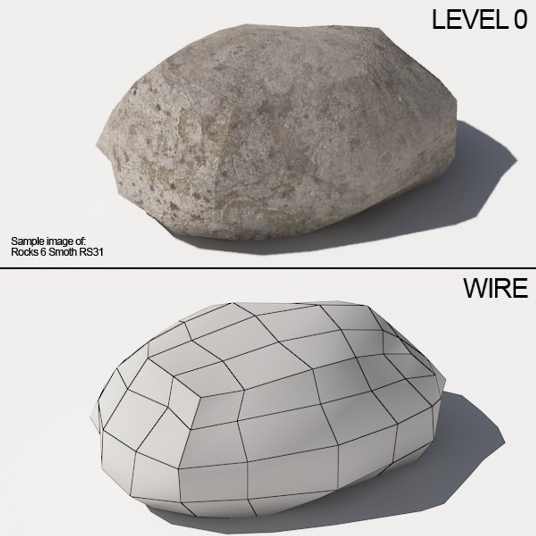 smooth rocks stones - 3d model