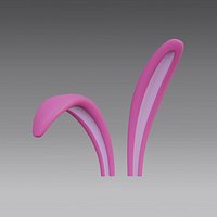Rabbit ears - Orejas de conejo - Low Poly - Rigged