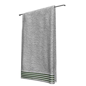 bathrooms towel 3d obj