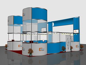 3D model exhibition booth 6x8