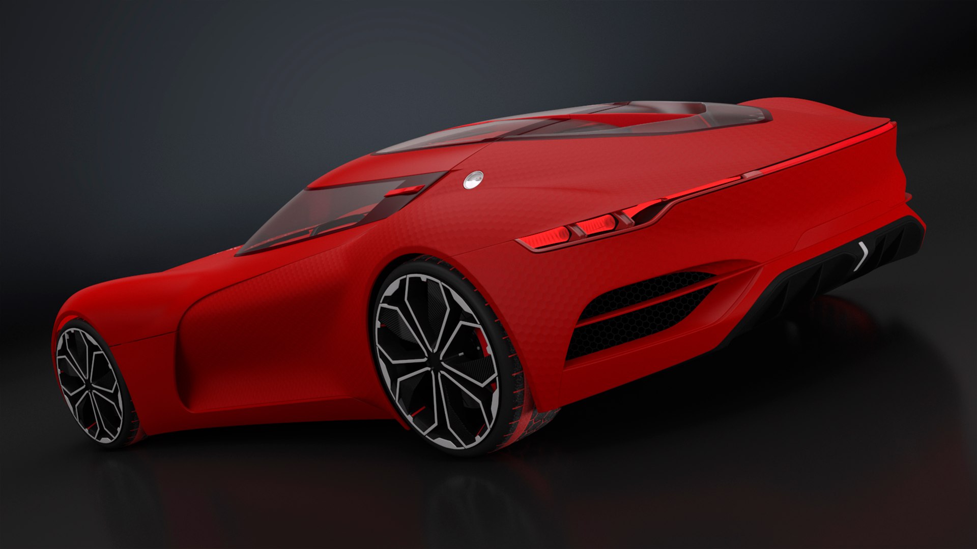 Electric Sports Concept Car Simple Interior Red 3D model - TurboSquid ...