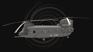 3D Model CH-47 Chinook - Military Transport Helicopter 3D
