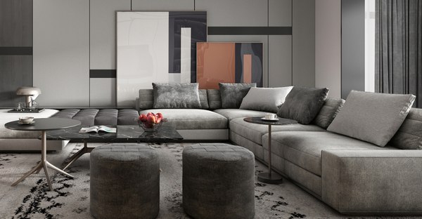 living room interiors 3D model