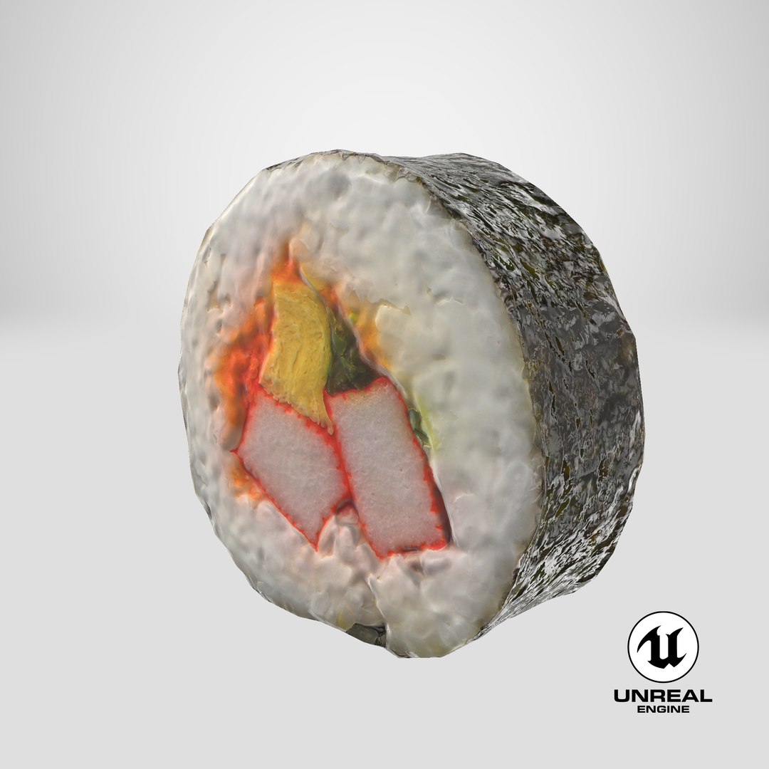 Maki Sushi 3D model https://p.turbosquid.com/ts-thumb/7L/XwljEe/1s/stemcell_unreal_render/png/1687427984/1920x1080/fit_q87/77d16983cfc063ff09cf6ffb65620028b19f4f55/stemcell_unreal_render.jpg