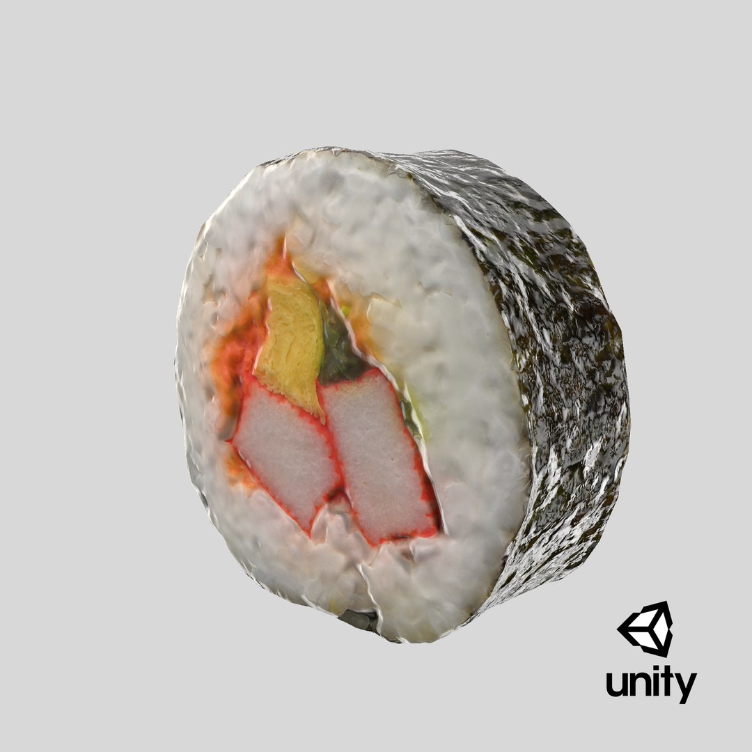 Maki Sushi 3D model https://p.turbosquid.com/ts-thumb/7L/XwljEe/AO/stemcell_unity_render/png/1687427985/1920x1080/fit_q87/b287595fa1301c7114e8661518b7ffb00984f064/stemcell_unity_render.jpg