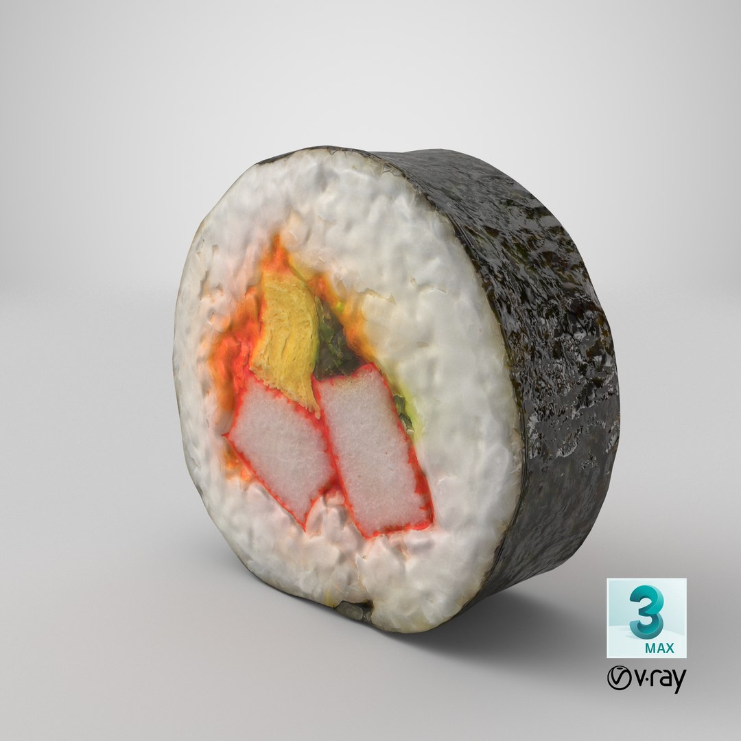 Maki Sushi 3D model https://p.turbosquid.com/ts-thumb/7L/XwljEe/Tr/stemcell_max_vray_render/png/1687427980/1920x1080/fit_q87/9d8e8e5df0e2c4d7831a319886da3ba65828d807/stemcell_max_vray_render.jpg
