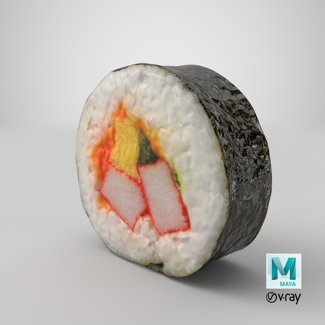 Maki Sushi 3D model https://p.turbosquid.com/ts-thumb/7L/XwljEe/pO/stemcell_maya_vray_render/png/1687427976/1920x1080/fit_q87/2028b1d7457ce55cb6f42cb9ae4a6971bf8b0d74/stemcell_maya_vray_render.jpg