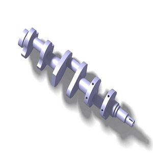 3D Crankshaft in engine mechanical engineering 3d model