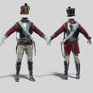Soldier Napoleon Cavalry Cuirassier Rigged