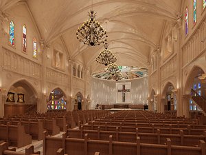 Church Interior 08 3D
