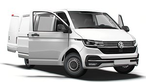 3D VW Transporter Van t61 L1H1 HQ Interior 2020