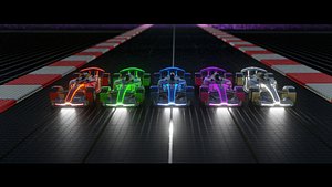 3D formula1 racecar car