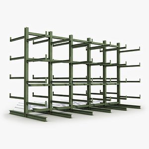 steel storage rack 3D model