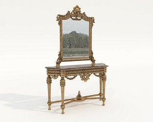 3D Classic European Style Console Table 22