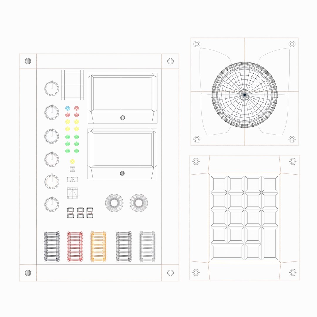 3D Various Mixer Knobs Switches Model TurboSquid 1424308