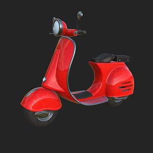 Scooter motor bike cartoon