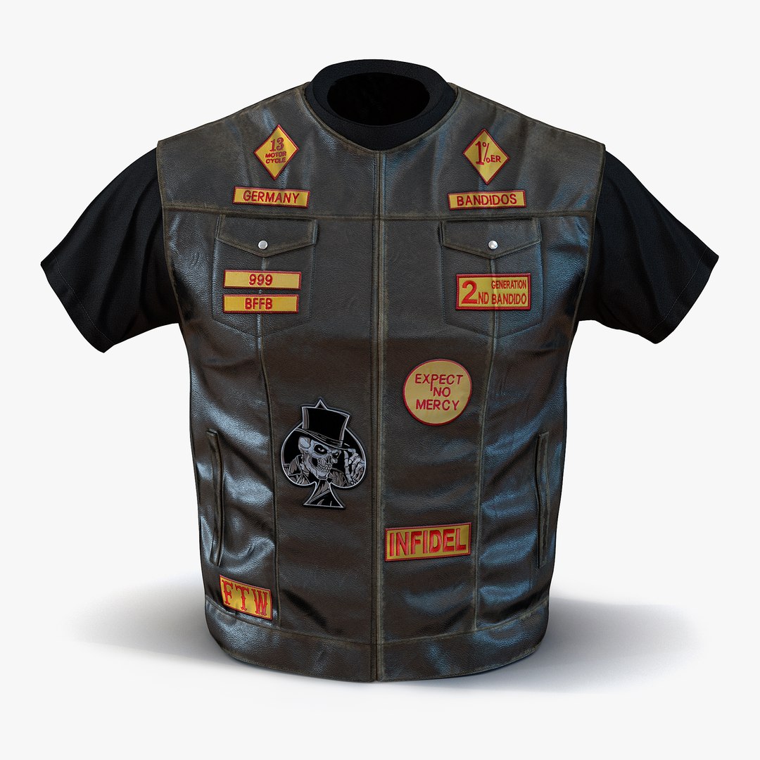Biker Vest 3D Model 3D model preview