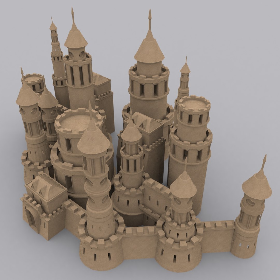 3d model castle medieval