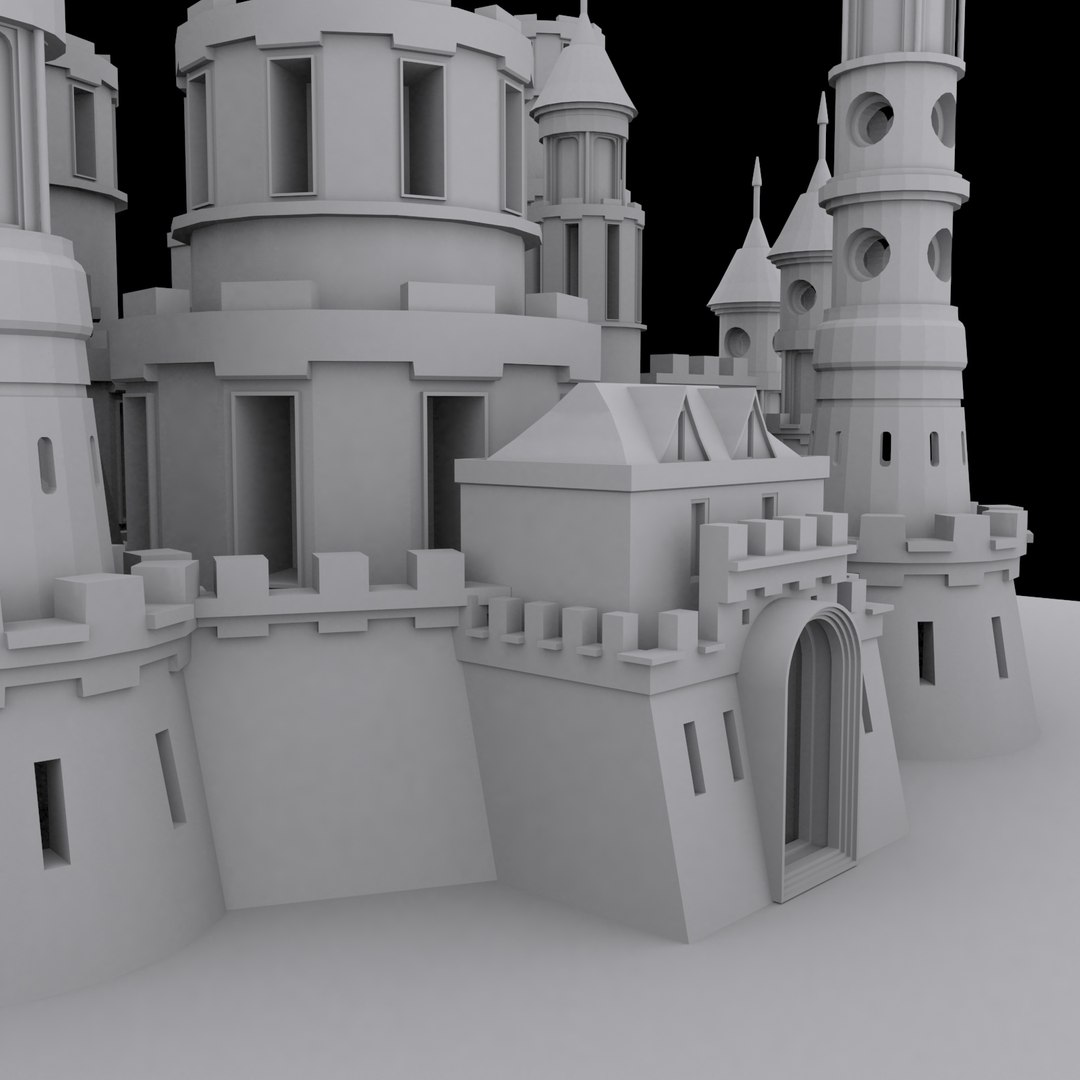 3d model castle medieval