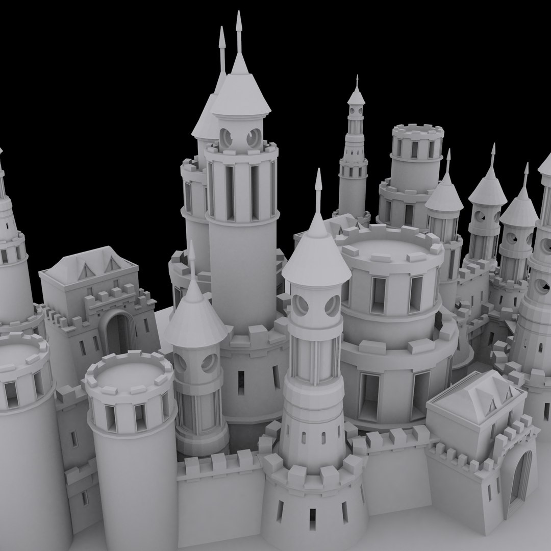 3d model castle medieval
