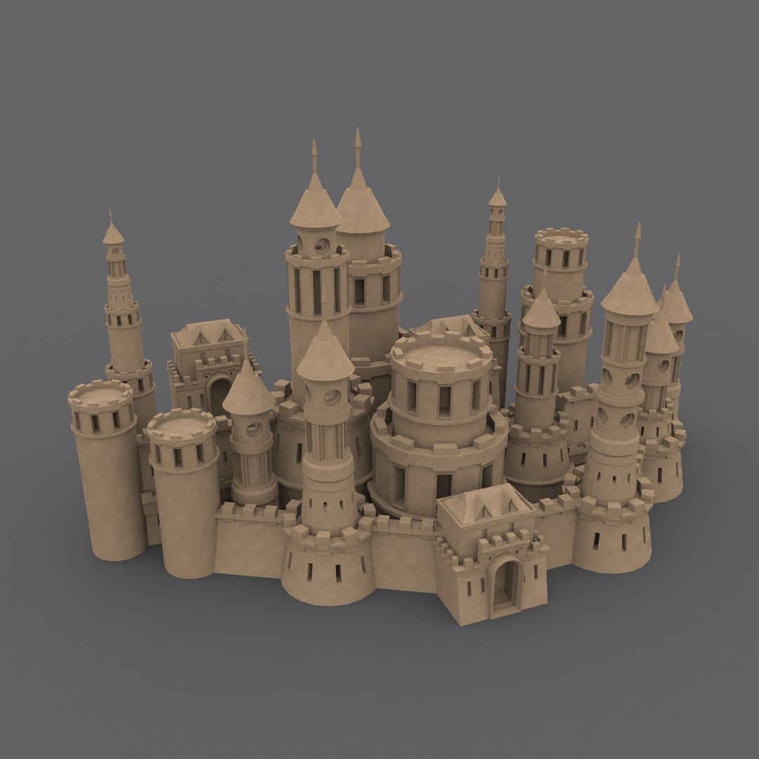 3d model castle medieval