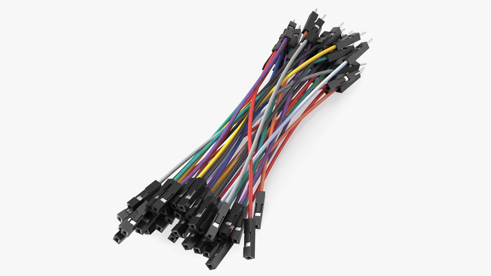 Jumper Wires Multicolored 3D model preview