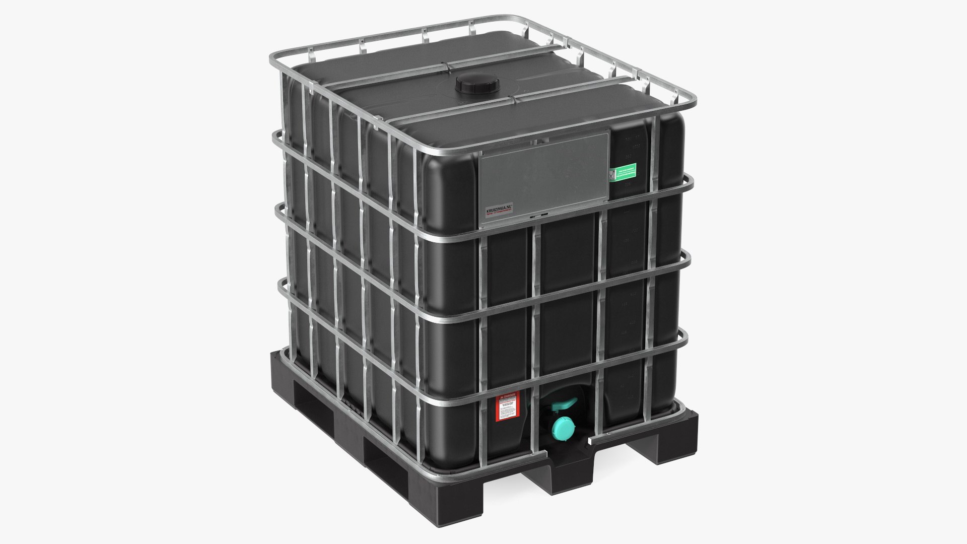 Kruizinga IBC Fluid Container 1000 Litre Plastic Pallet 3D model preview