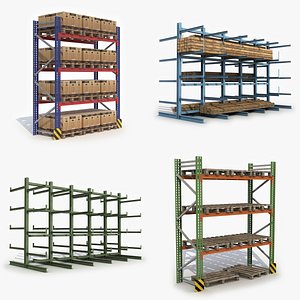 3D Warehouse Racks model