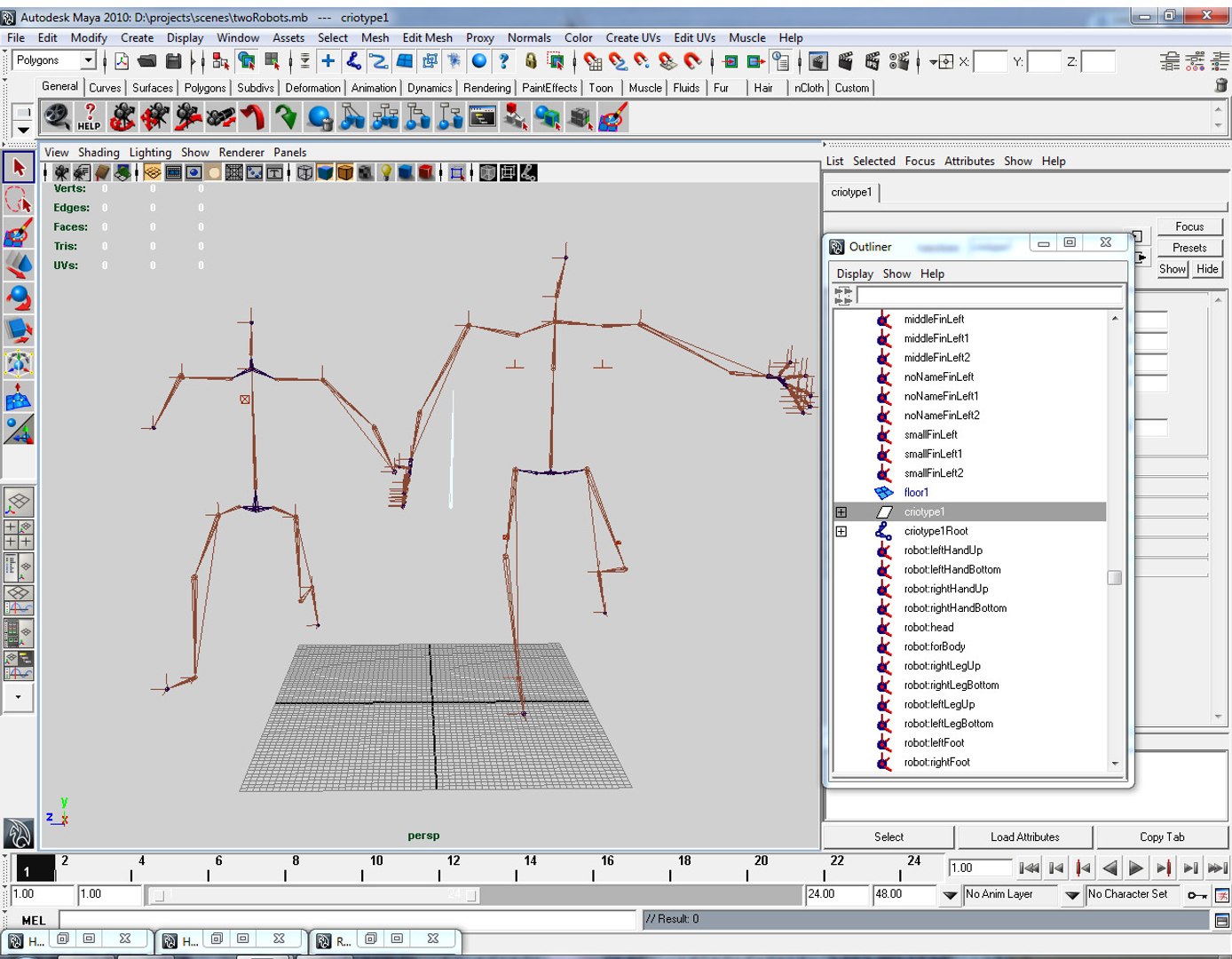 3d model robots skeleton