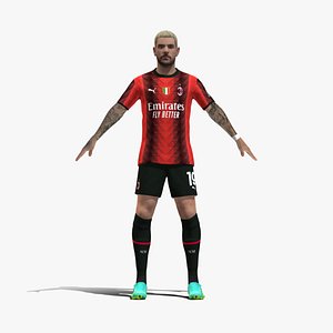 3D model 3D Rigged Theo Hernandez AC Milan 2024