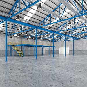 3D Industrial Interior 03 model