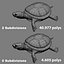 turtle rigged animation sea 3d model