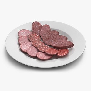 Slices of Delicious Sausage Salami