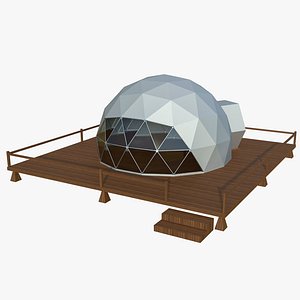 3D model Ultra-Realistic Geodesic Dome V4