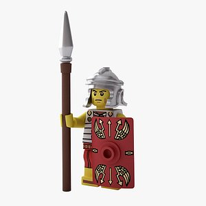 3d rigged lego roman soldier