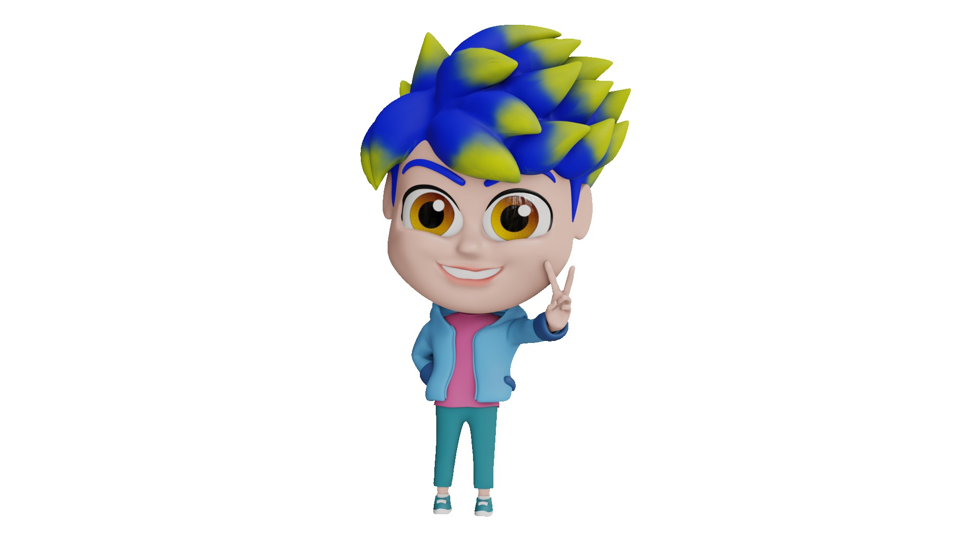 Boy Mascot 001 3D Model - TurboSquid 2227001