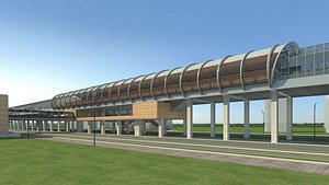Light Rail Station 12 3D model