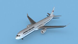3D Boeing 767-400 Japan Air Lines model