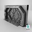 Detailed Science Fiction Star Door