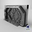 Detailed Science Fiction Star Door