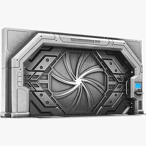 Detailed Science Fiction Star Door