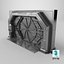 Detailed Science Fiction Star Door