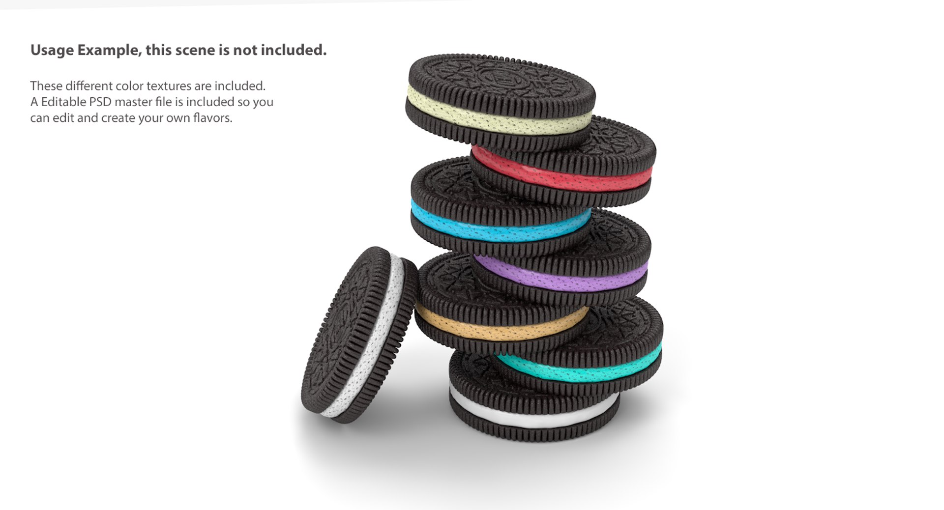 3d Model Realistic Oreo Cookie