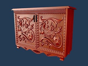 3D model carved cabinet