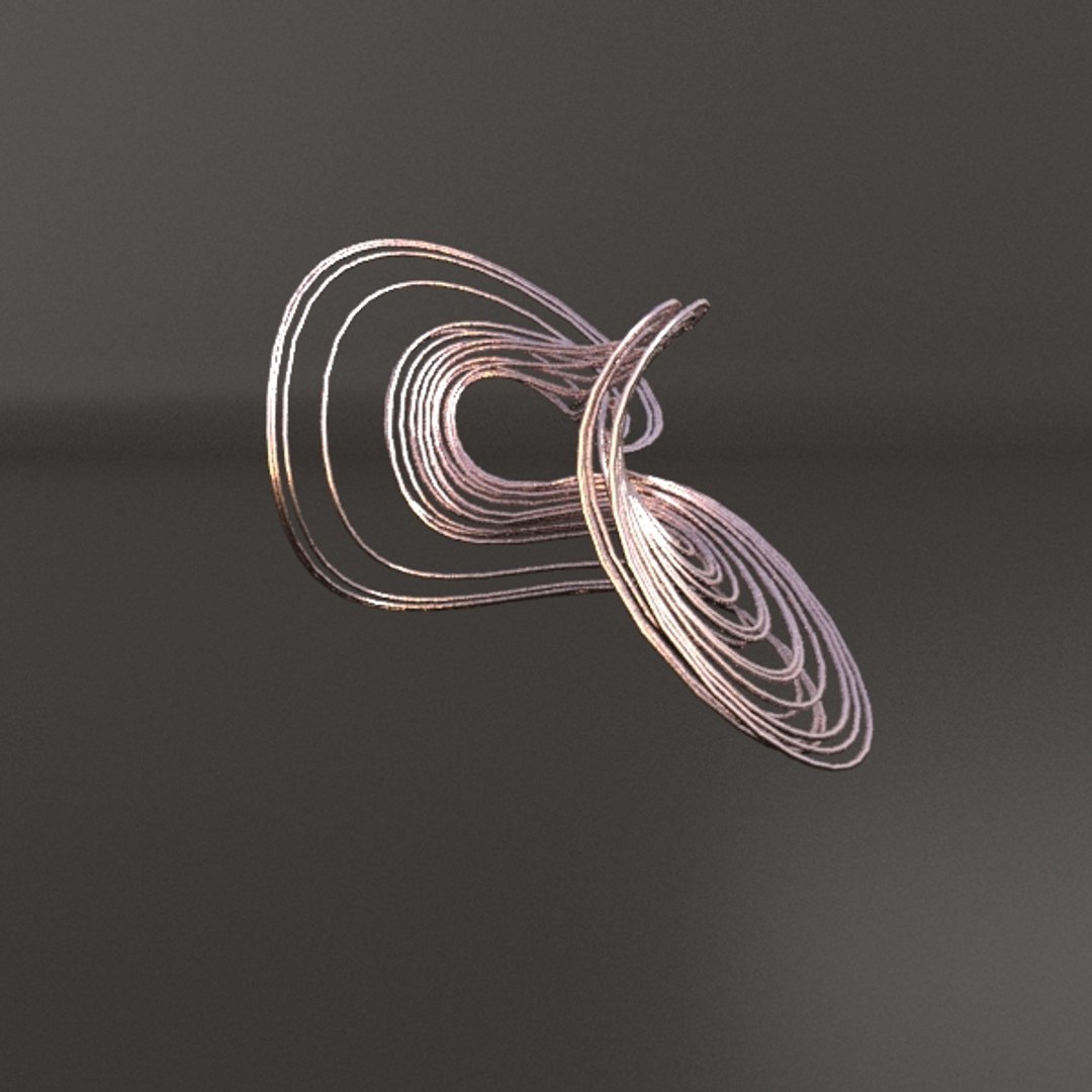 Sakarya strange attractor model - TurboSquid 1289153