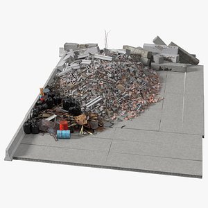 3D Large Pile of Construction Waste