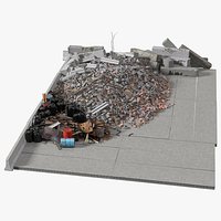 Large Pile of Construction Waste