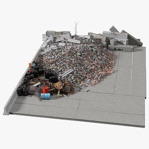 Large Pile of Construction Waste